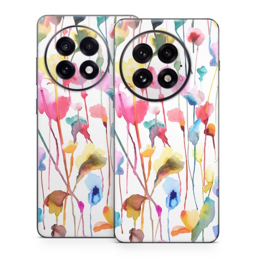 Watercolor Wild Flowers OnePlus 13 Series Skin