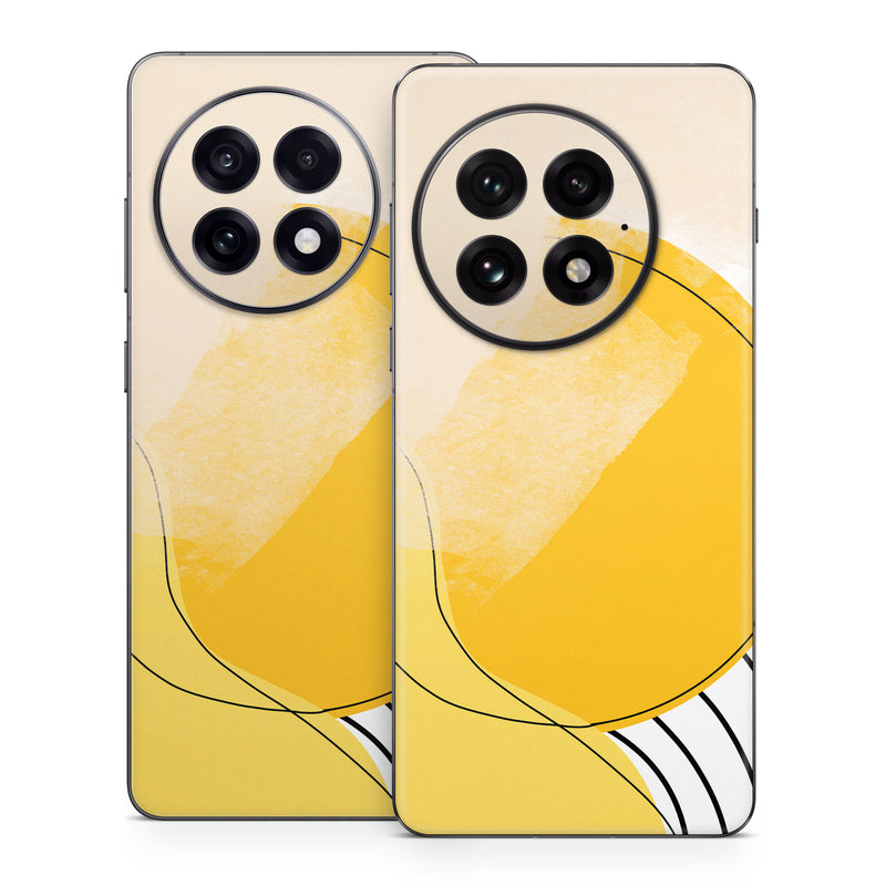 OnePlus 13 Series Skin design of Yellow, Line, Illustration, Graphics, with white, black, brown, yellow colors
