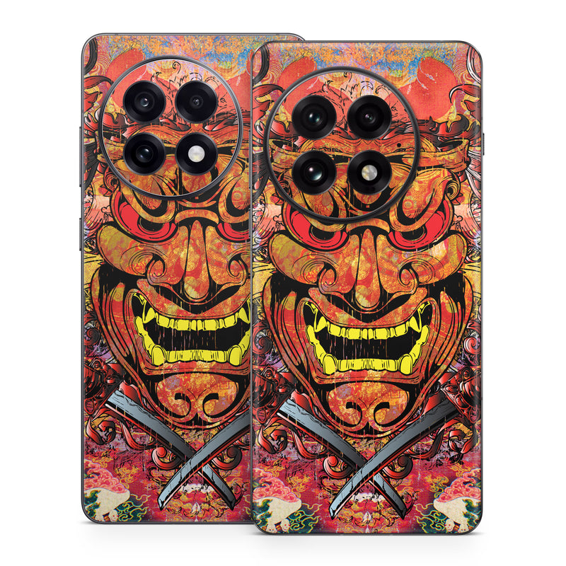 OnePlus 13 Series Skin design of Art, Psychedelic art, Visual arts, Illustration, Fictional character, Demon, with red, orange, yellow colors