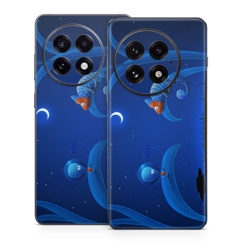 OnePlus 13 Series Skin design of Organism, Astronomical object, Space, Illustration, Night, Graphics, with black, blue, orange colors