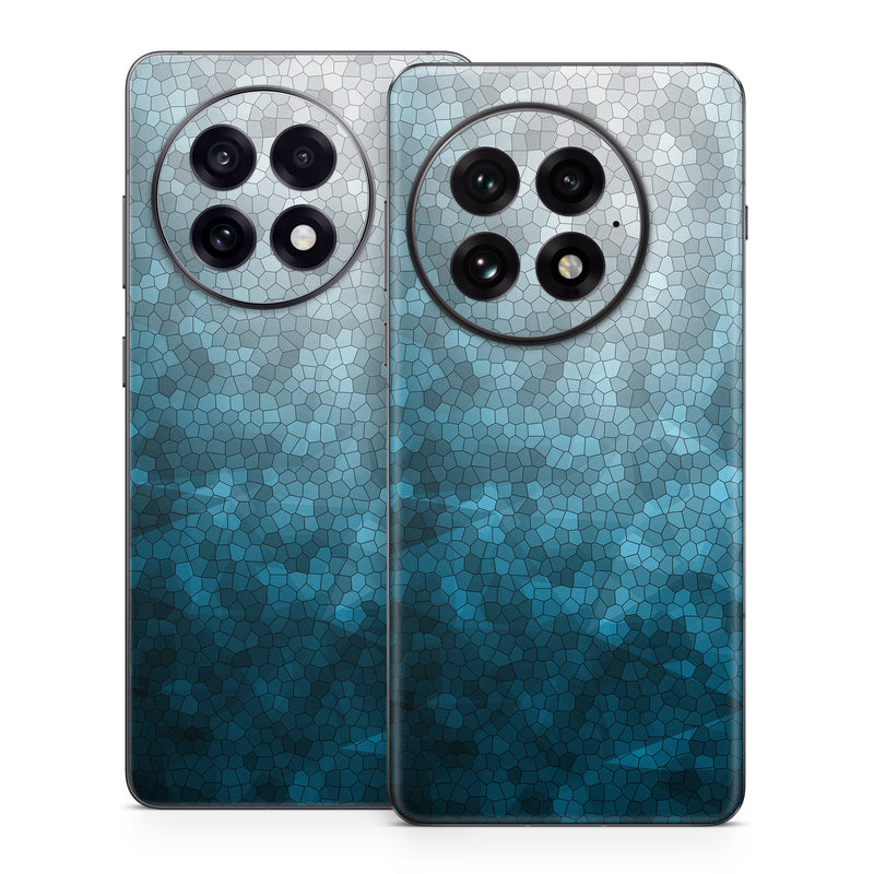 OnePlus 13 Series Skin design of Blue, Aqua, Turquoise, Green, Water, Teal, Sky, Azure, Pattern, Atmosphere, with blue, white, gray colors