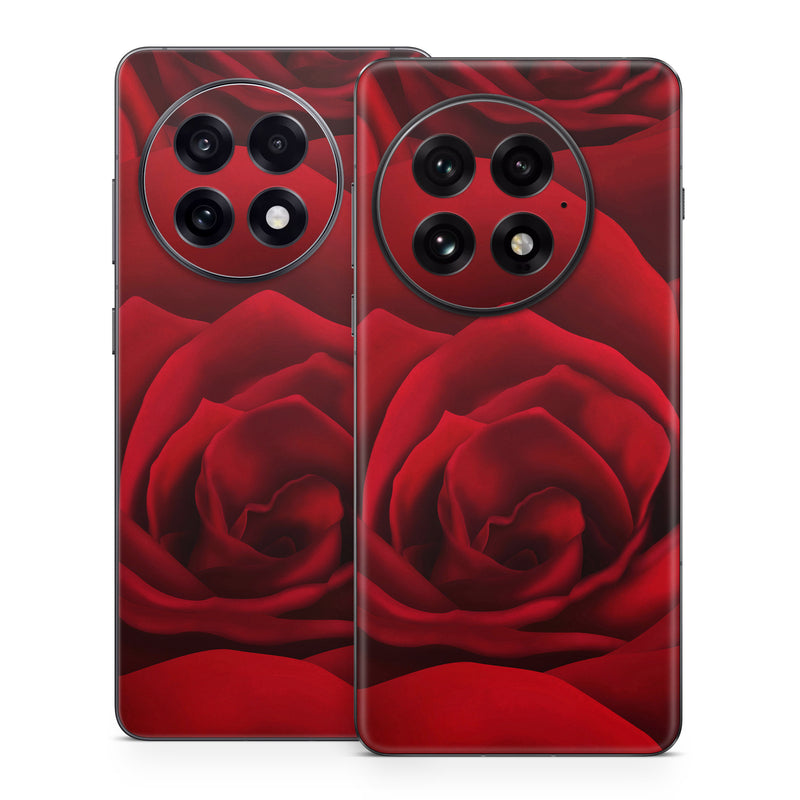 OnePlus 13 Series Skin design of Red, Garden roses, Rose, Petal, Flower, Nature, Floribunda, Rose family, Close-up, Plant, with black, red colors