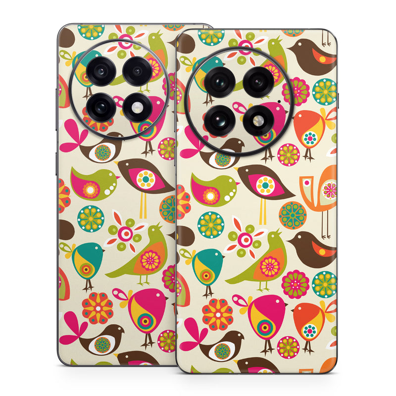 OnePlus 13 Series Skin design of Pattern, Visual arts, Wrapping paper, Design, Clip art, Textile, Motif, Sticker, Graphics, with yellow, pink, orange, green, brown, blue colors