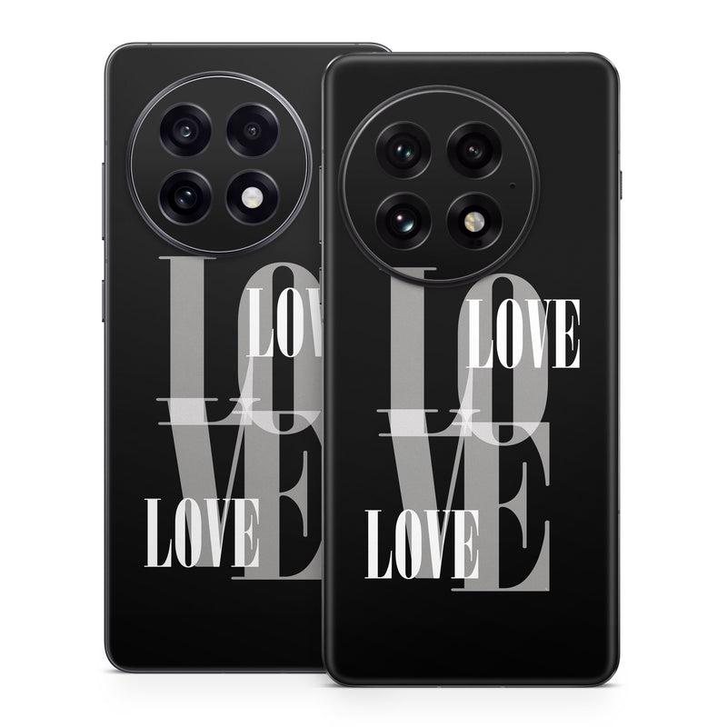 OnePlus 13 Series Skin design of Gesture, Font, Sleeve, Darkness, Logo, Brand, Graphics, Illustration, Terrestrial animal, Art, with black, white, gray colors