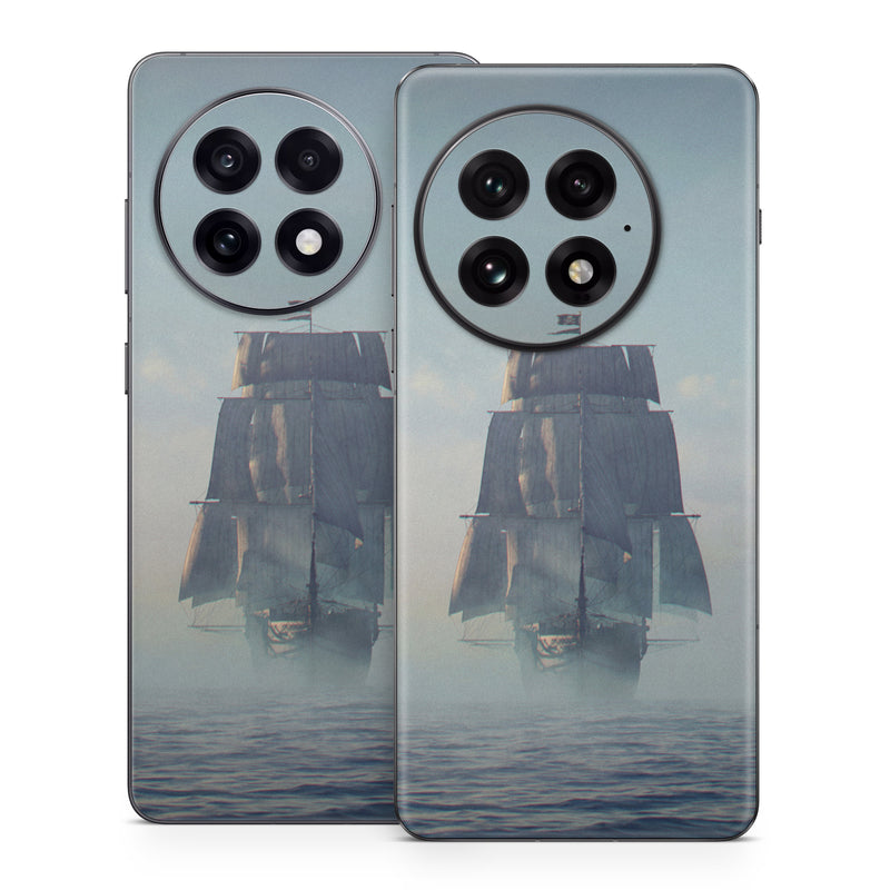 OnePlus 13 Series Skin design of Atmospheric phenomenon, Vehicle, Mode of transport, Watercraft, Ship, Sea, with white, blue, black, gray colors