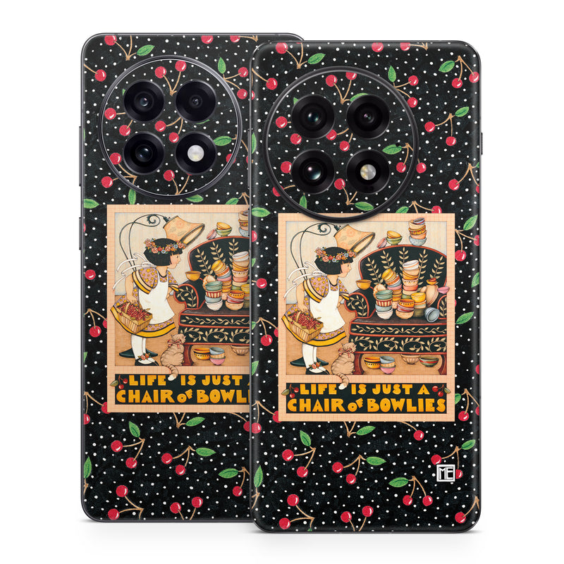 OnePlus 13 Series Skin design of Poster, Illustration, Christmas eve, Christmas, Art, with black, red, green, orange, yellow colors