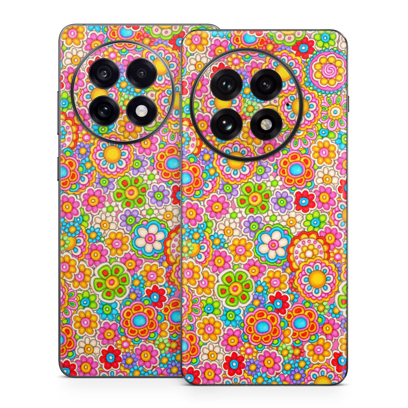 OnePlus 13 Series Skin design of Pattern, Design, Textile, Visual arts, with pink, red, orange, yellow, green, blue, purple colors