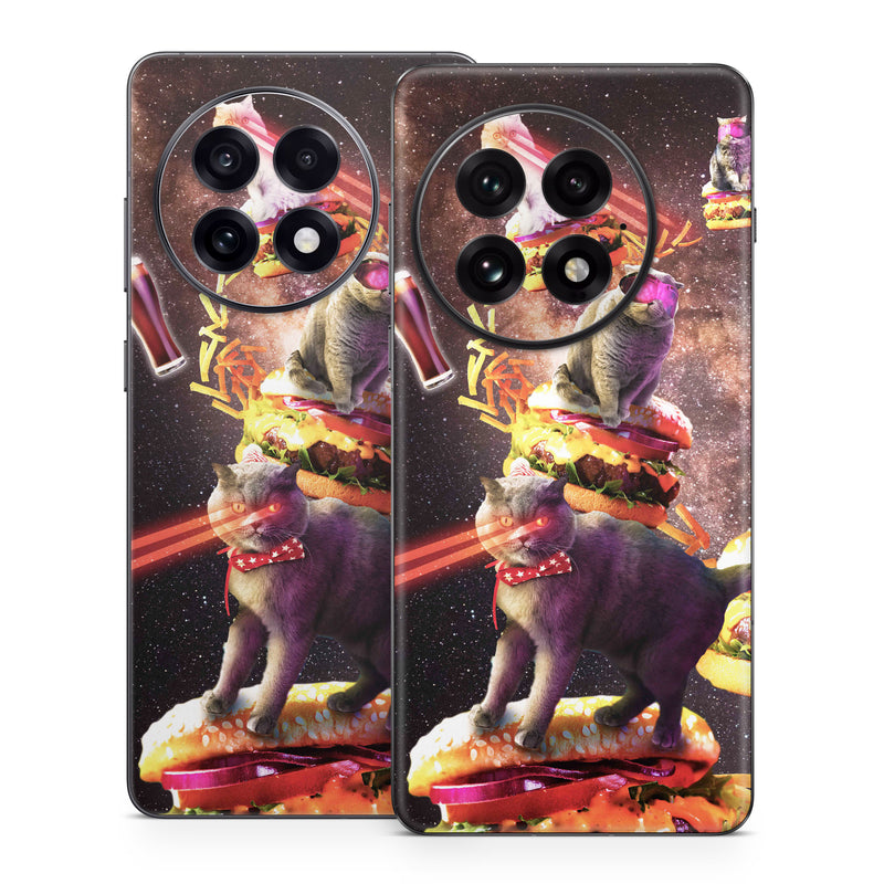 OnePlus 13 Series Skin design of Circus, Performance, Event, Graphic design, Art, Illustration, Fictional character, with black, white, purple, brown, gray, yellow, green colors