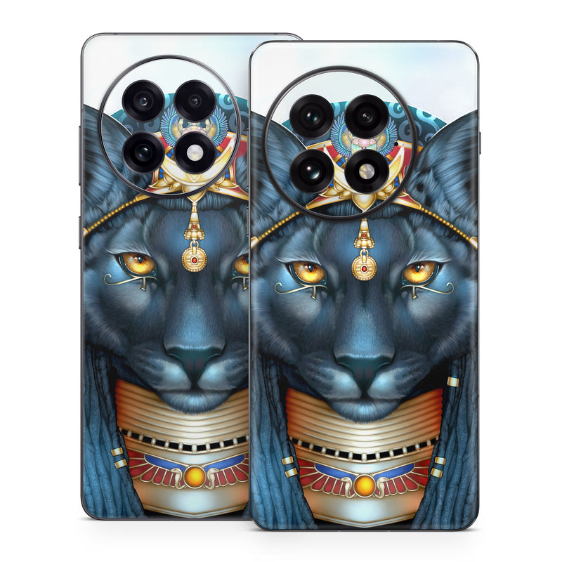 OnePlus 13 Series Skin design of Jaw, Font, Whiskers, Toy, Snout, Personal protective equipment, Fictional character, Electric blue, Graphics, Mask, with black, white, red, blue, yellow, orange colors