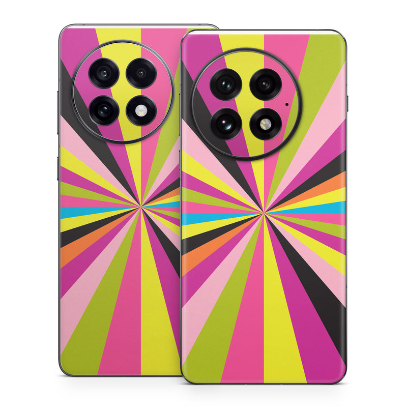 OnePlus 13 Series Skin design of Colorfulness, Material property, Magenta, Symmetry, Tints and shades, Creative arts, Pattern, Electric blue, Art, Design, with black, pink, yellow, purple, green, blue, orange colors