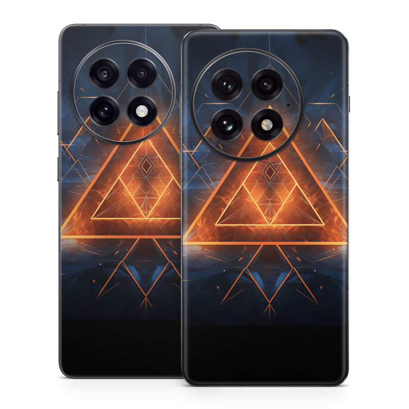 OnePlus 13 Series Skin design of Sky, Atmosphere, Water, Triangle, Cloud, Electricity, Astronomical object, Tree, Star, Font, with black, white, orange, yellow, red, blue colors