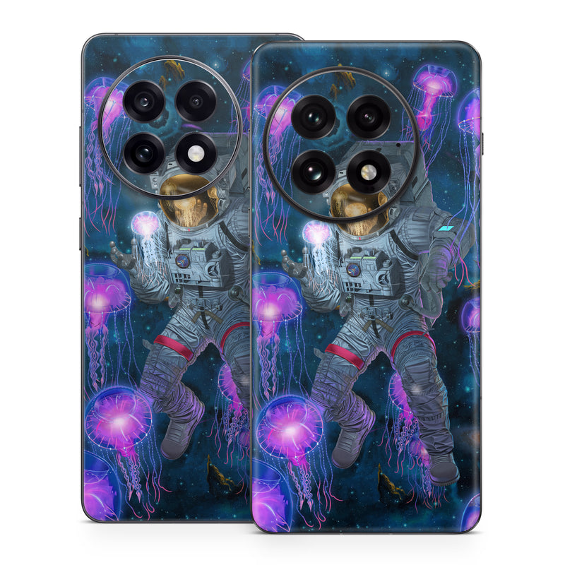 OnePlus 13 Series Skin design of Light, Blue, Purple, World, Astronaut, Art, Astronomical object, Space, Cg artwork, Electric blue, with black, blue, gray, white, purple, yellow, red, brown colors