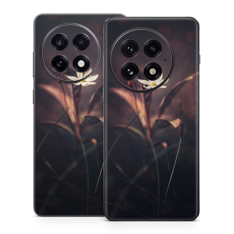 OnePlus 13 Series Skin design of Flower, Yellow, Light, Plant, Sky, Still life photography, Wildflower, Petal, Darkness, Spring, with black, red colors