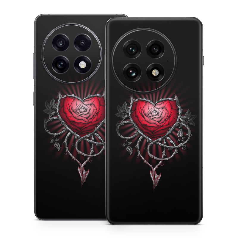 OnePlus 13 Series Skin design of Human body, Flash photography, Gesture, Sleeve, Petal, Font, Jewellery, Fictional character, Magenta, Symmetry, with black, white, red, gray colors