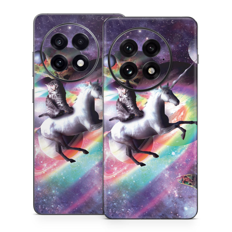 OnePlus 13 Series Skin design of Illustration, Graphic design, Fictional character, Space, Sky, Astronomical object, Universe, Outer space, Art, Unicorn, with black, white, gray, red, yellow, green, blue, orange colors