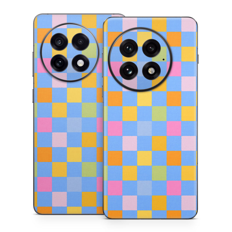 OnePlus 13 Series Skin design of Rectangle, Azure, Textile, Orange, Aqua, Font, Symmetry, Magenta, Tints and shades, Parallel, with blue, yellow, orange, green, pink colors
