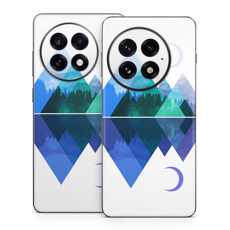 OnePlus 13 Series Skin design of Blue, Cobalt blue, Azure, Pattern, Logo, Design, Electric blue, Graphics, Illustration, Triangle, with white, blue, purple, green colors