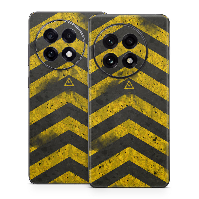 OnePlus 13 Series Skin design of Colorfulness, Road surface, Yellow, Rectangle, Asphalt, Font, Material property, Parallel, Tar, Tints and shades, with black, gray, yellow colors