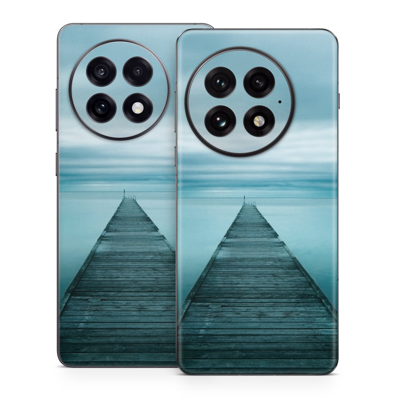 OnePlus 13 Series Skin design of Sea, Water, Horizon, Sky, Blue, Ocean, Daytime, Calm, Fixed link, Symmetry, with black, blue, gray colors