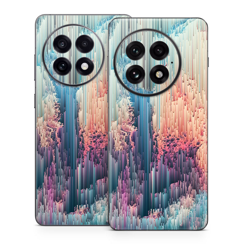 OnePlus 13 Series Skin design of Blue, Pink, Sky, Turquoise, Design, Rock, Textile, Photography, Cloud, Winter, with white, blue, purple, pink, red colors