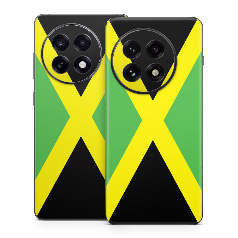 OnePlus 13 Series Skin design of Green, Flag, Yellow, Macro photography, Graphics, Graphic design, with black, green, yellow colors
