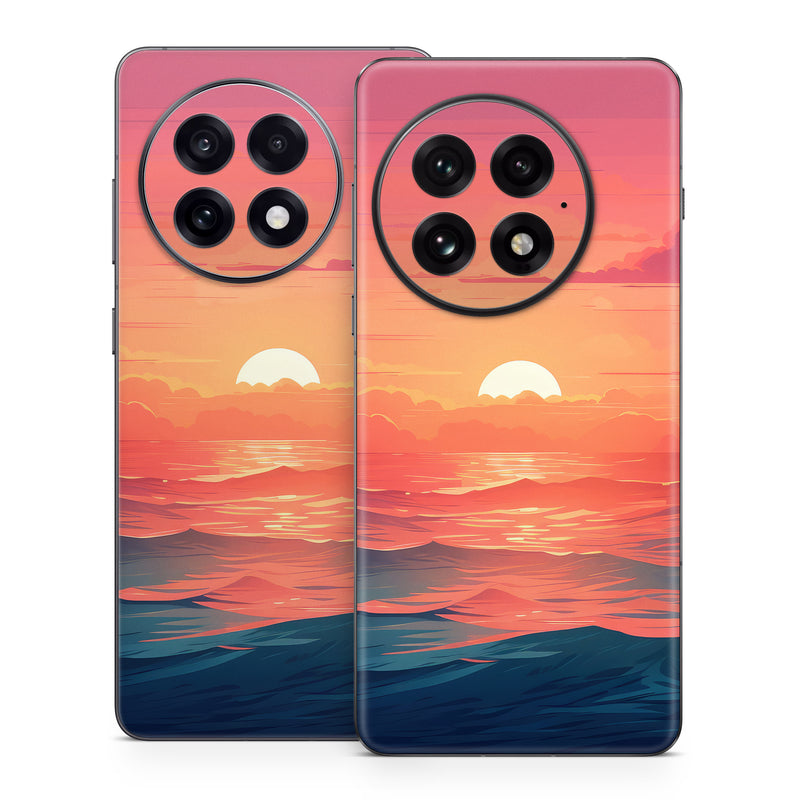 OnePlus 13 Series Skin design of Cloud, Sky, Atmosphere, Daytime, Afterglow, Ecoregion, Nature, Dusk, Water, Orange, with blue, red, yellow, orange, pink, black, purple colors