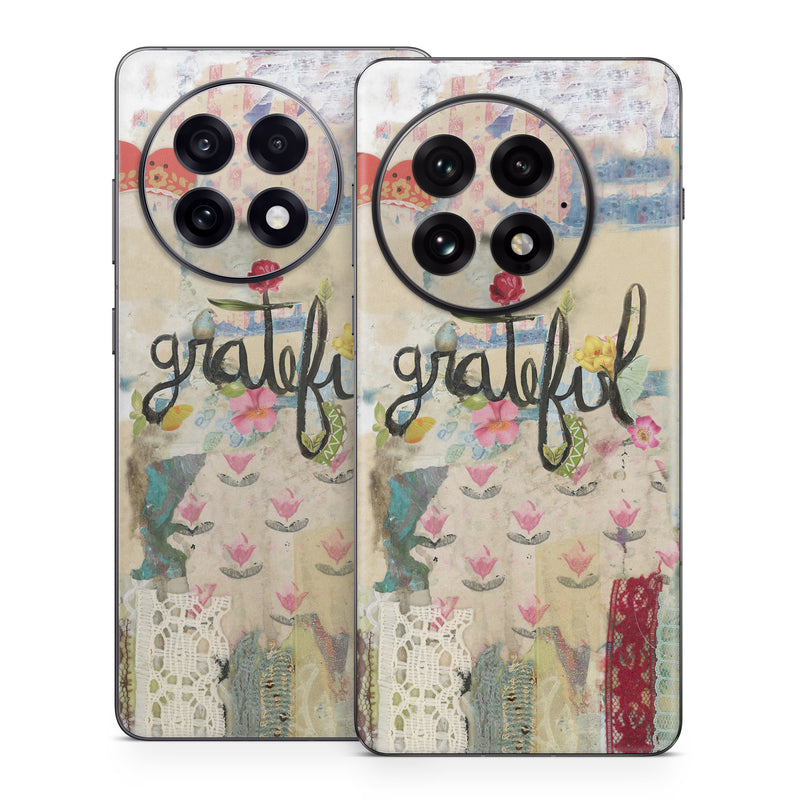 OnePlus 13 Series Skin design of Pink, Art, Modern art, Font, Textile, Illustration, Plant, Pattern, Flower, Still life, with red, blue, black, green, pink, yellow, brown colors