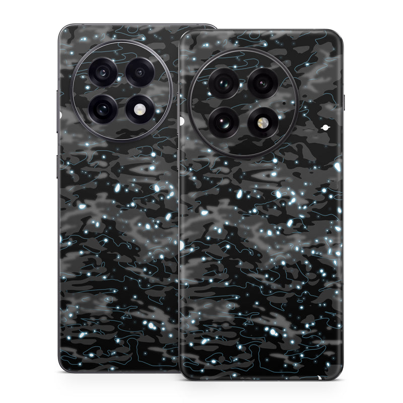 OnePlus 13 Series Skin design of Black, Water, Space, Black-and-white, Granite, with blue, white, gray, blue colors