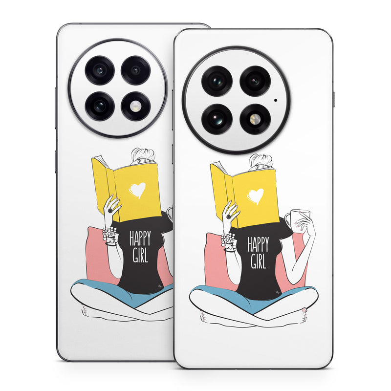 OnePlus 13 Series Skin design of White, Sleeve, Gesture, Cartoon, Comfort, Elbow, Font, Graphics, Knee, Art, with white, black, blue, pink, yellow colors