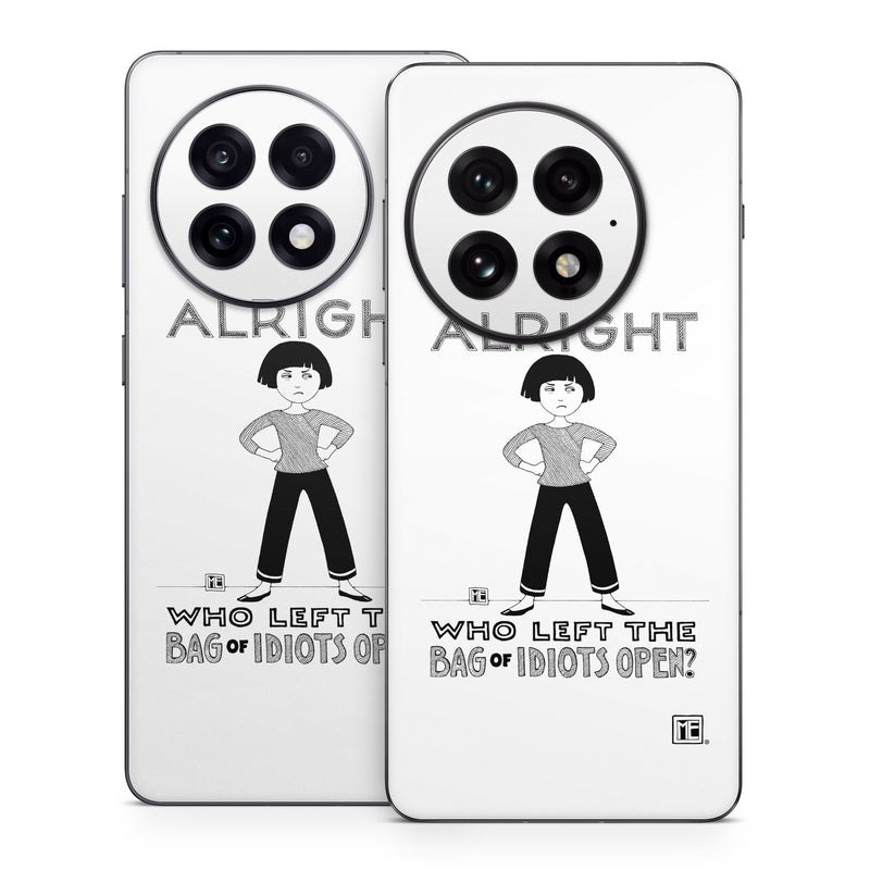 OnePlus 13 Series Skin design of Font, Poster, Illustration, with black, white colors