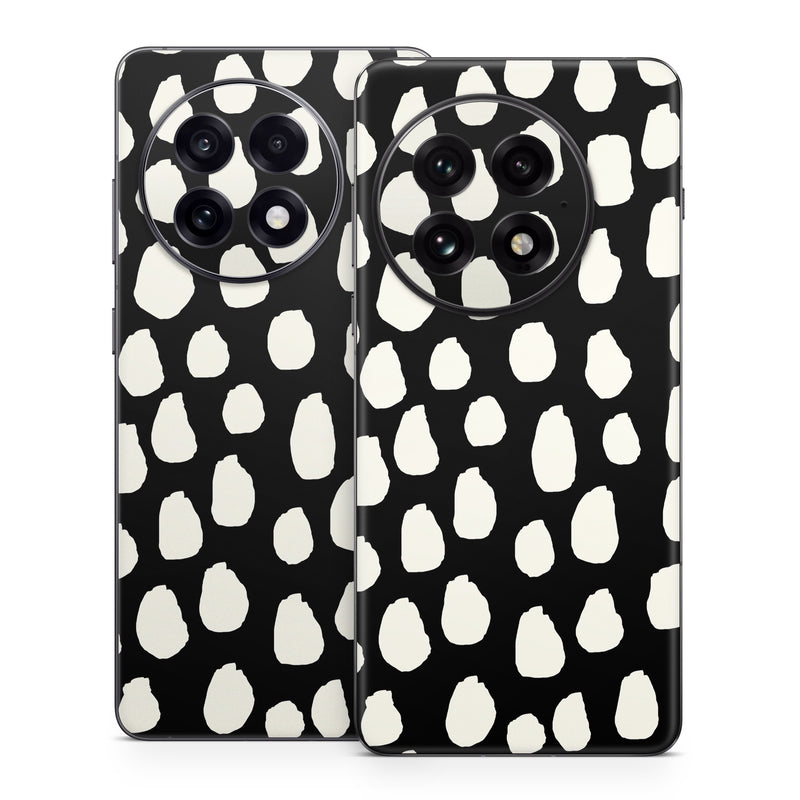 OnePlus 13 Series Skin design of White, Black and white, Monochrome, Pattern, Polka dot, with black, white colors