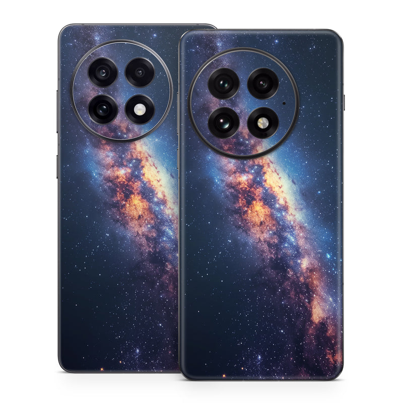OnePlus 13 Series Skin design of Atmosphere, Sky, Nature, World, Nebula, Galaxy, Astronomical object, Atmospheric phenomenon, Milky way, Star, with black, blue, white, yellow, orange, red, purple, gray colors