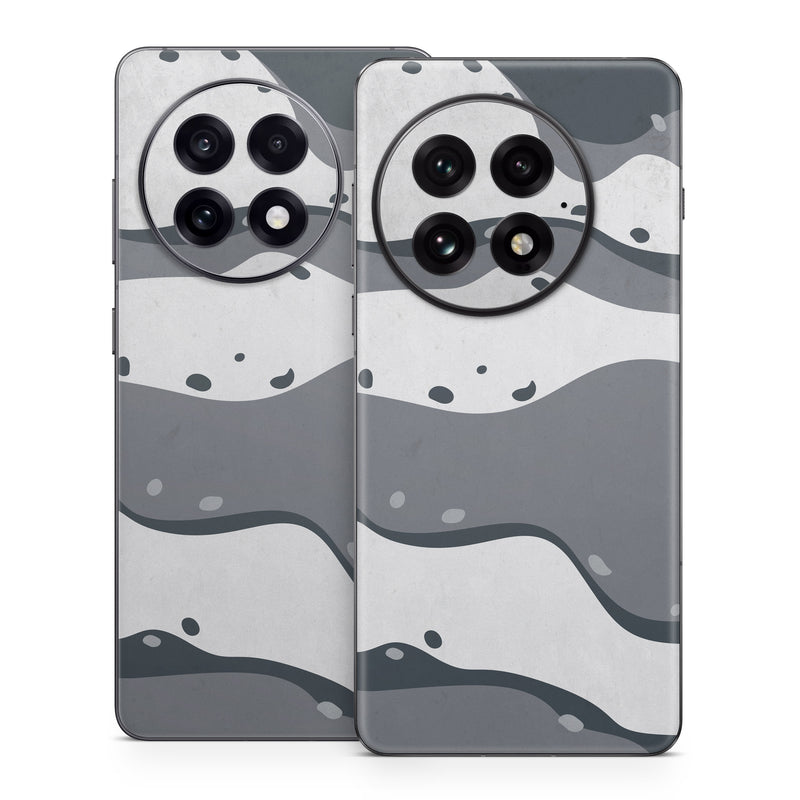 OnePlus 13 Series Skin design of White, Pattern, Water, Design, Illustration, Black-and-white, Metal, Drawing, Style, with black, white, gray colors