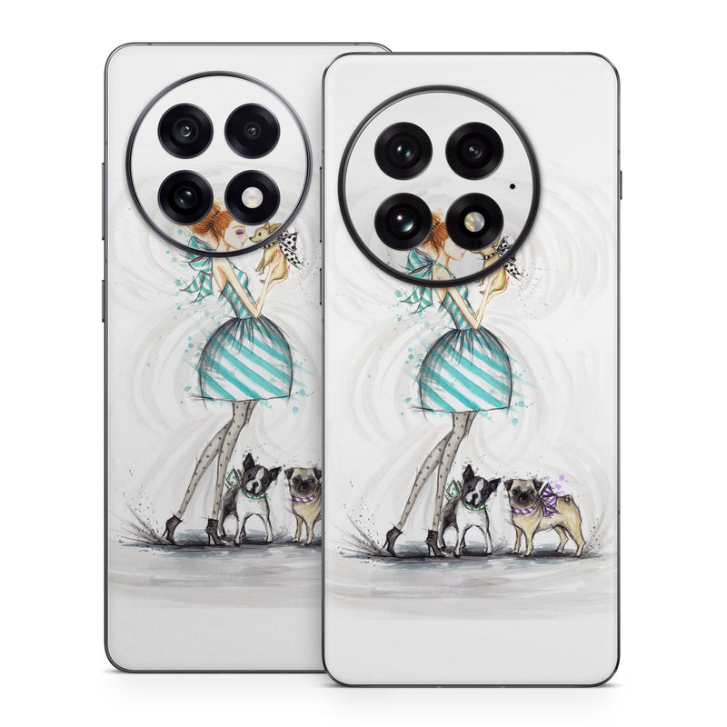 OnePlus 13 Series Skin design of Illustration, Cartoon, Drawing, Art, Costume design, Fictional character, Fashion illustration, Sketch, with gray, black, white, blue, gray, yellow, brown colors