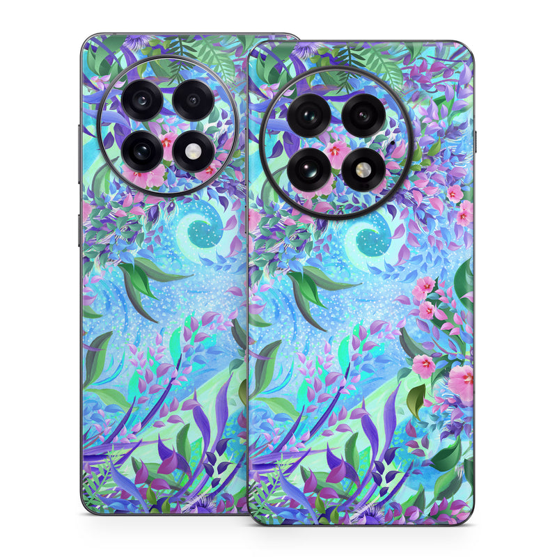 OnePlus 13 Series Skin design of Psychedelic art, Pattern, Lilac, Purple, Art, Pink, Design, Fractal art, Visual arts, Organism, with gray, blue, purple colors