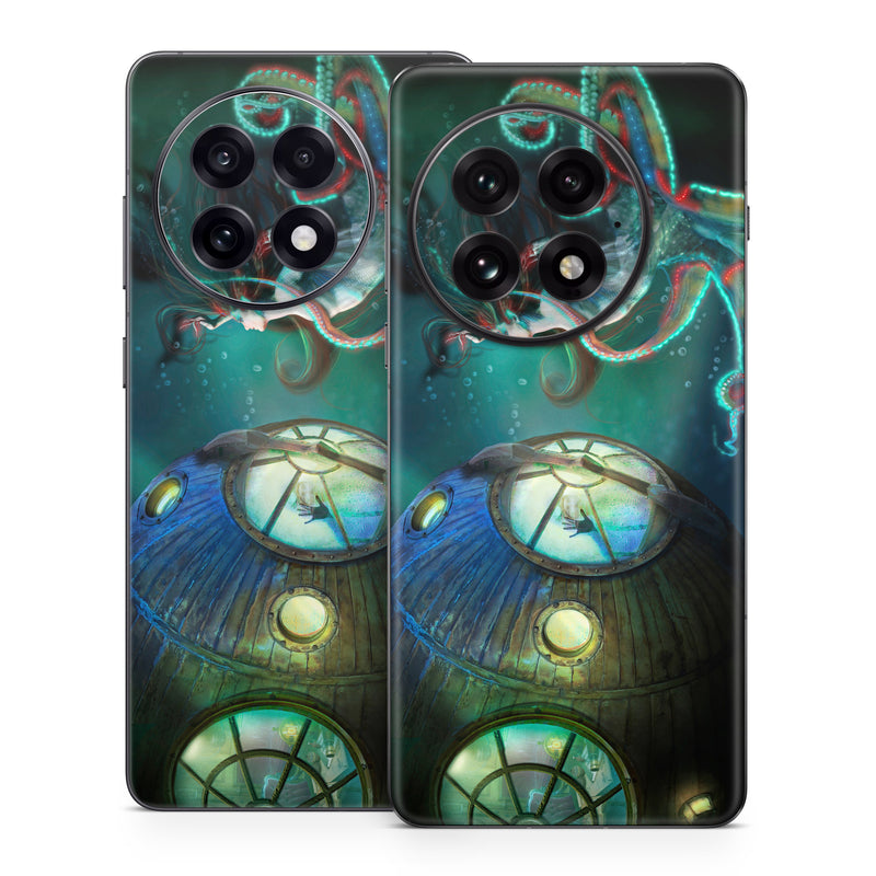 OnePlus 13 Series Skin design of Cg artwork, Illustration, Art, Fictional character, Fiction, Space, Fractal art, Graphic design, Mythology, Graphics, with black, gray, blue, green colors