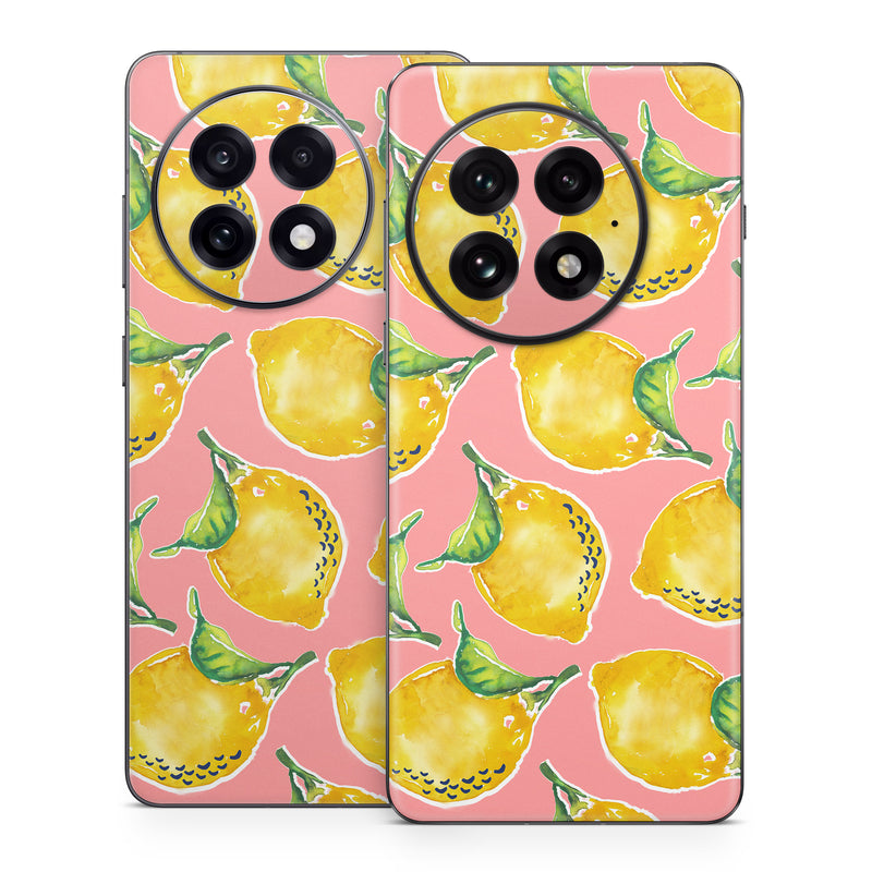 OnePlus 13 Series Skin design of Yellow, Plant, with yellow, green, pink colors