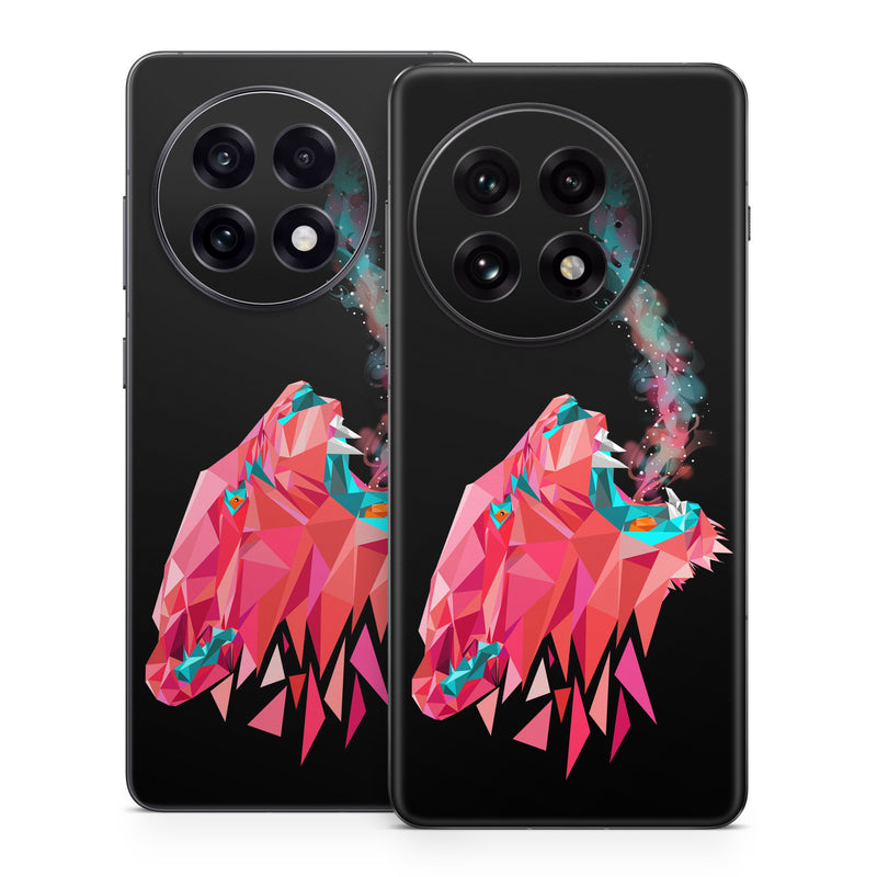 OnePlus 13 Series Skin design of Pink, Graphic design, Illustration, Design, Organism, Graphics, Font, Art, Animation, Pattern, with black, red, pink, gray colors