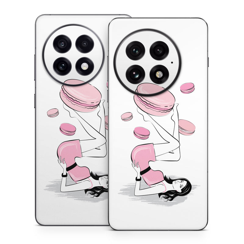 OnePlus 13 Series Skin design of Gesture, Pink, Cartoon, Happy, Art, Red, Font, Elbow, Magenta, Thumb, with white, black, pink, gray colors