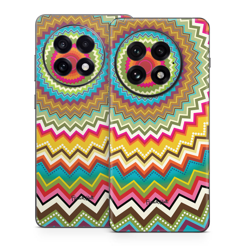 OnePlus 13 Series Skin design of Colorfulness, Textile, Art, Creative arts, Triangle, Rectangle, Symmetry, Circle, Pattern, Tints and shades, with red, orange, yellow, pink, green, white, black, blue, brown colors