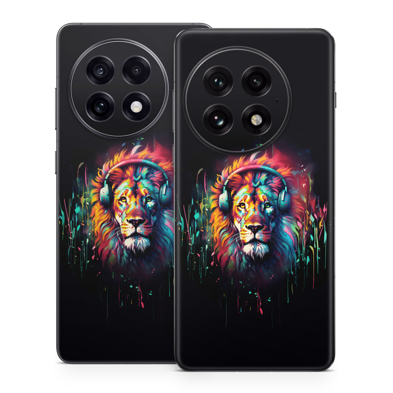 OnePlus 13 Series Skin design of Felidae, Siberian tiger, Bengal tiger, Carnivore, Big cats, Tiger, Painting, Art, Font, Paint, with black, red, yellow, orange, green, blue, pink colors