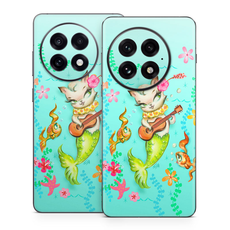 OnePlus 13 Series Skin design of Fictional character, Illustration, Mermaid, Mythical creature, Clip art, Art, with blue, green, pink, yellow, orange, white, gray, brown colors