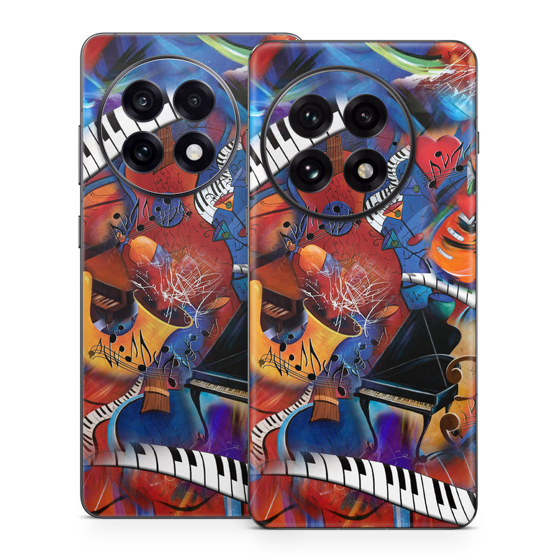 OnePlus 13 Series Skin design of Art, Graffiti, Mural, Modern art, Street art, Psychedelic art, Fictional character, Graphic design, Visual arts, Animated cartoon, with black, red, blue, gray, green colors