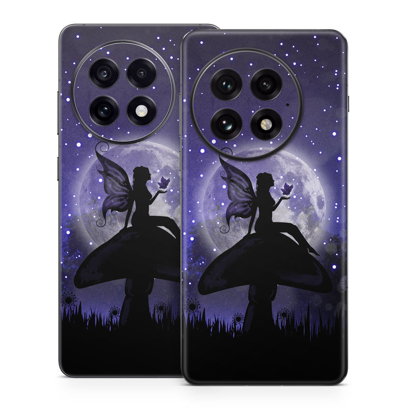 OnePlus 13 Series Skin design of Purple, Sky, Moonlight, Cg artwork, Fictional character, Darkness, Night, Illustration, Space, Star, with black, blue, gray, purple colors
