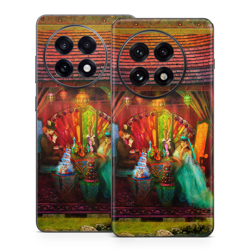OnePlus 13 Series Skin design of Hindu temple, Temple, Art, Painting, Place of worship, Stage, Fictional character, with black, red, green, blue, gray colors