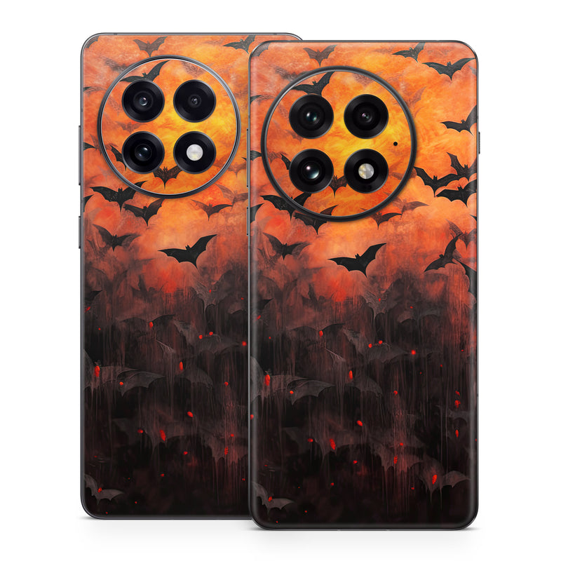 OnePlus 13 Series Skin design of Vertebrate, Plant, Leaf, Orange, Branch, Natural landscape, Organism, Bird, Deciduous, Woody plant, with yellow, orange, red, black colors