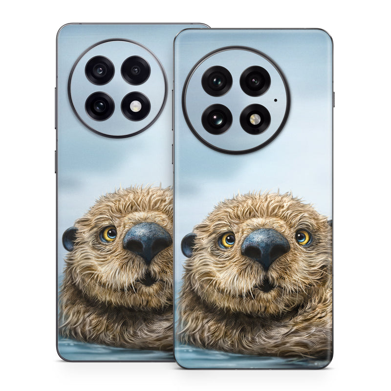 OnePlus 13 Series Skin design of Mammal, Vertebrate, Otter, Sea otter, North american river otter, Marine mammal, Terrestrial animal, Mustelidae, Snout, Organism, with gray, black, blue, green, red colors