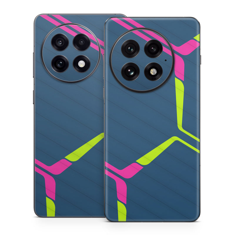 OnePlus 13 Series Skin design of Colorfulness, Triangle, Violet, Font, Parallel, Circle, Magenta, Symmetry, Electric blue, Pattern, with blue, green, pink colors