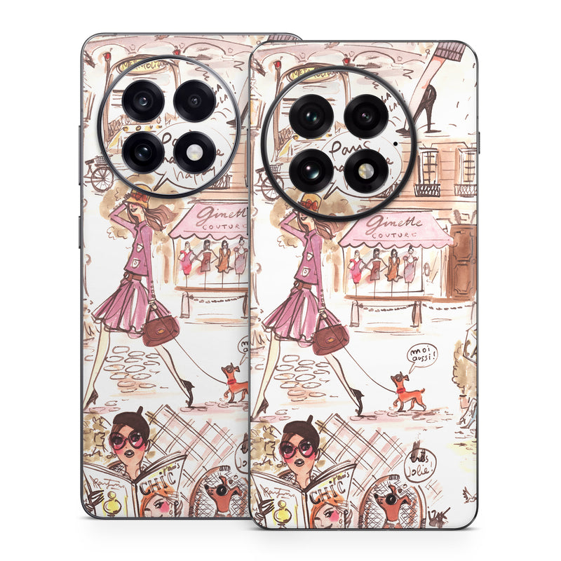 OnePlus 13 Series Skin design of Cartoon, Illustration, Comic book, Fiction, Comics, Art, Human, Organism, Fictional character, Style, with gray, white, pink, red, yellow, green colors