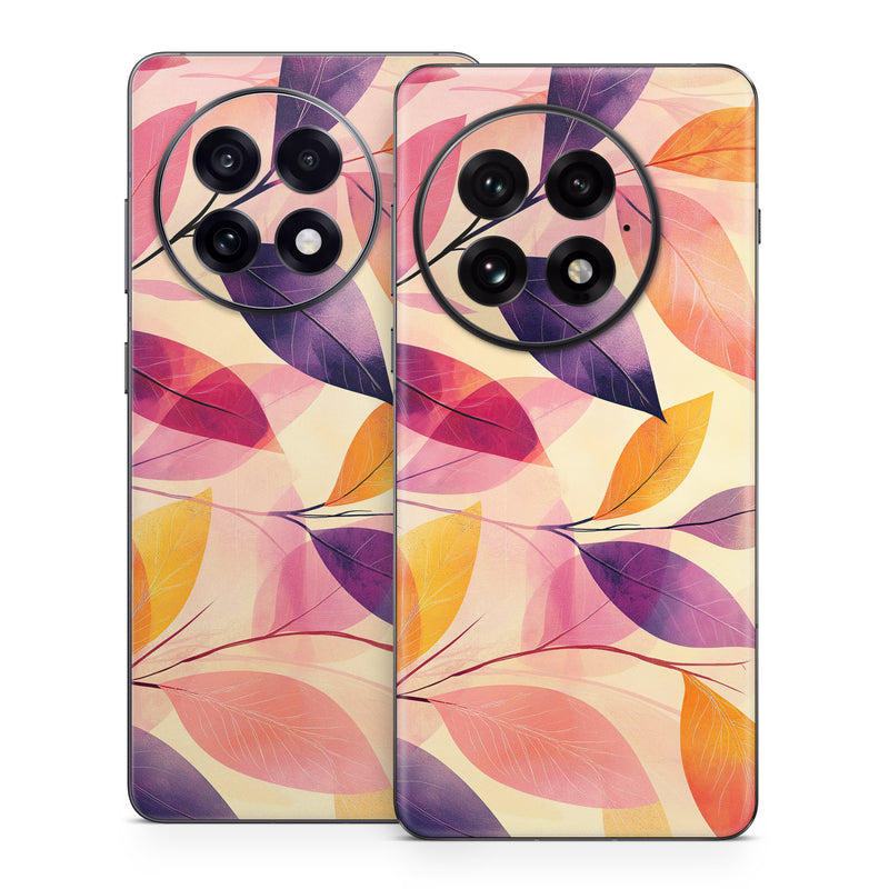 OnePlus 13 Series Skin design of Pink, Orange, Brown, Purple, Creative arts, Paint, with yellow, orange, purple, pink colors